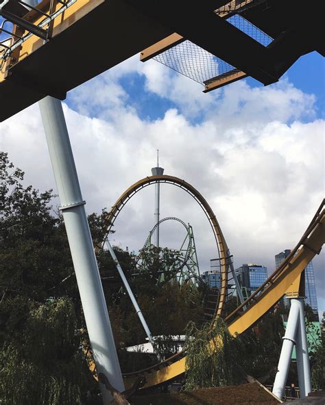 Superb view from the queue to Valkyria at Liseberg, Sweden ...