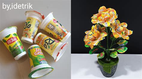 Ide Kreatif Gelas Plastik Daur Ulang Barang Bekas Bunga Mawar Cantik Dari Gelas Plastik