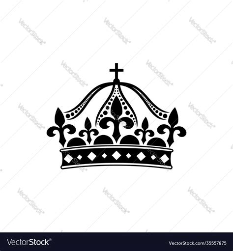 Monarchy Symbol Isolated Royal Crown Royalty Free Vector