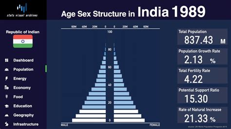 India Changing Of Population Pyramid And Demographics 1950 2100 Youtube