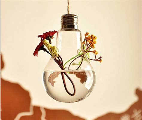 10 Pcs Fashion Hot Light Bulb Shape Glass Hanging Terrarium Vases Air
