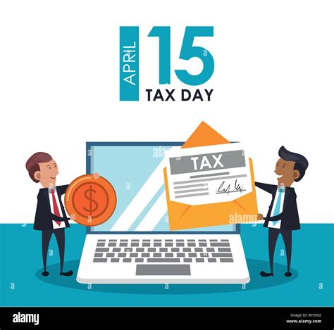 Tax Day Symbols And Cartoons Stock Vector Image And Art Alamy