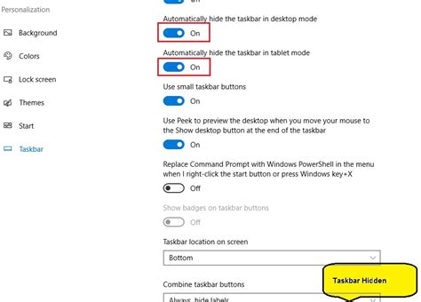 Hide Taskbar Automatically In Windows 10 Pcguide4u