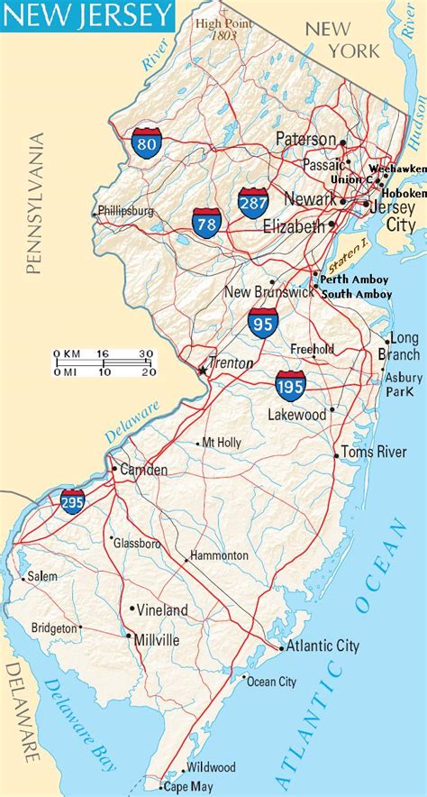 Map Of New Jersey New Jersey Maps