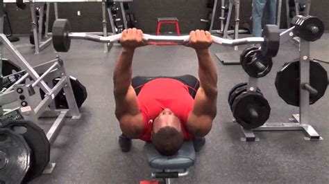 Flat Bench Tricep Press Youtube