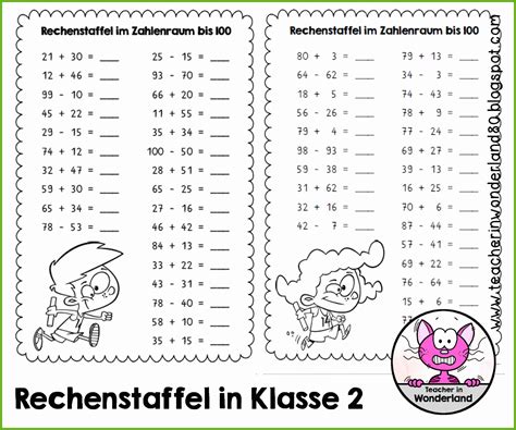 Arbeitsblätter kindergarten und arbeitsblätter vorschule dienen der vorbereitung auf die grundschule. Mathe Arbeitsblätter Klasse 2 Kostenlos Ausdrucken - 33 ...