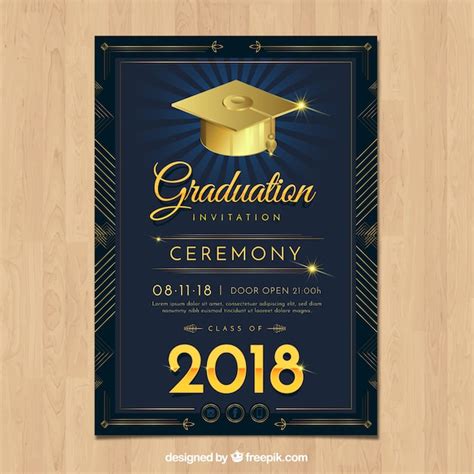 Collection Of Invitaciones Graduacion Vectores Invitaci 243 N Elegante De Fiesta De Graduaci