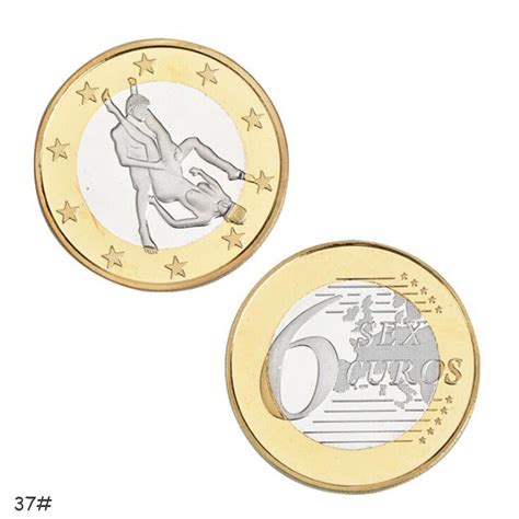 3pcs Sex 6 Euro Coins Collectible Coin Sexy Art Collection Souvenir
