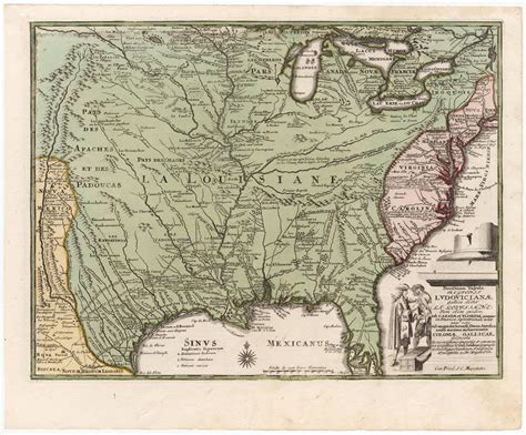 La Louisiane French North America 1719 Louisiana Map World History