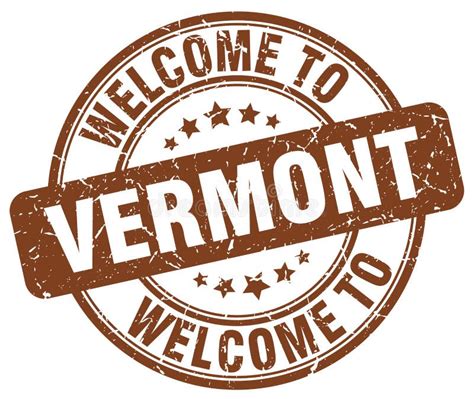 Welcome To Vermont Stamp Stock Vector Illustration Of Welcome 121918403