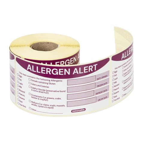 Hygiplas Removable Allergen Alert Food Labels Pack Of 250 Fc217 Buy Online At Nisbets