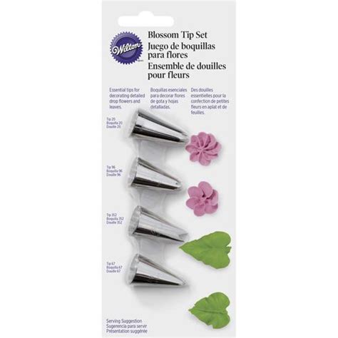 4.8 out of 5 stars 1,294. Wilton: 4-PIECE BUTTERCREAM FLOWER ICING TIP SET