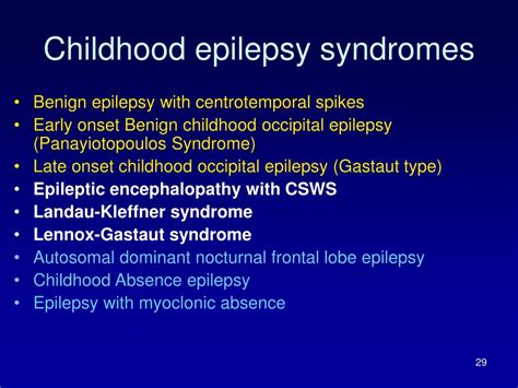 Ppt Syndromic Diagnosis And Interictal Correlation Of Epilepsies