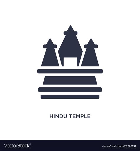 Hindu Temple Icon On White Background Simple Vector Image