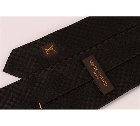 Authentic Louis Vuitton Damier Graphite Mens Tie