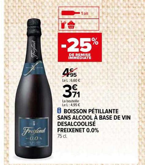 Promo Boisson Pétillante Sans Alcool à Base De Vin Désalcoolisé