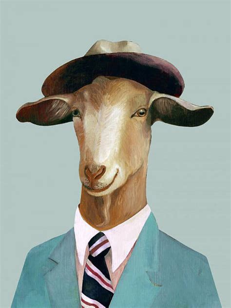 Mr Goat Art Print By Monde Mosaic