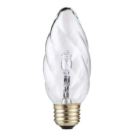 Philips 40w 120v Flame F105 E26 Base Halogen Decorative Light Bulb
