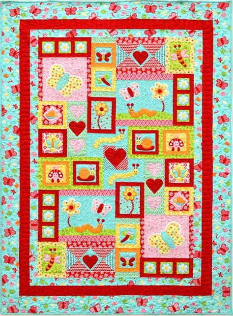 Love Bugs Teal By Kids Quilts Quilt Pattern Fabric Patch