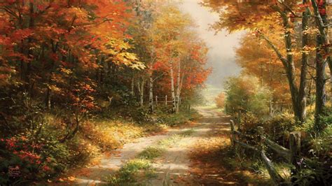 Fall Paintings Thomas Kinkade Carmel Monterey And Placerville