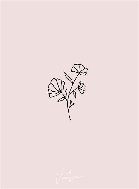 Great decor for any home. so simple | line art flower floral black minimalist ...