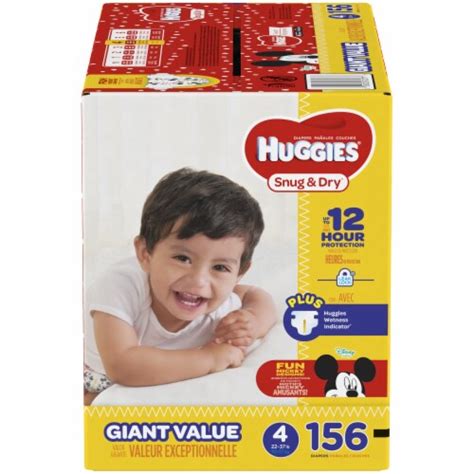 Huggies Snug And Dry Size 4 Diapers 156 Ct Foods Co