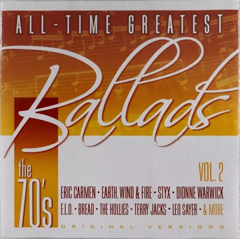 All Time Greatest Ballads Vol 2 The 70s Cd Meses Sin Intereses