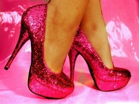 Cute Heels Pink Shoes Sparkly Image 360662 On