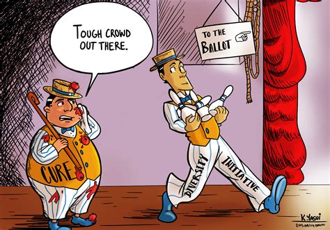 Example of a modern cartoon. Editorial Cartoon: Diversity Initiative - Daily Bruin