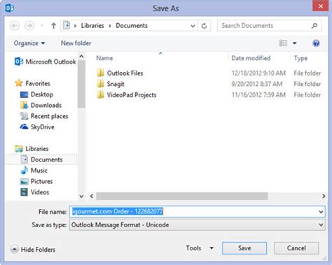 How To Save An E Mail Message As A File In Outlook 2013 Dummies