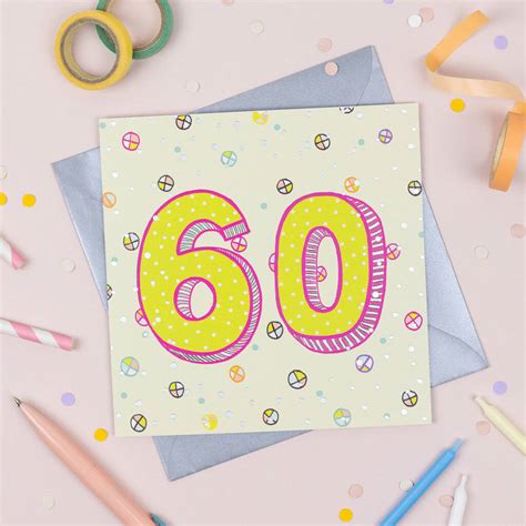 60th Birthday Card By Fays Studio