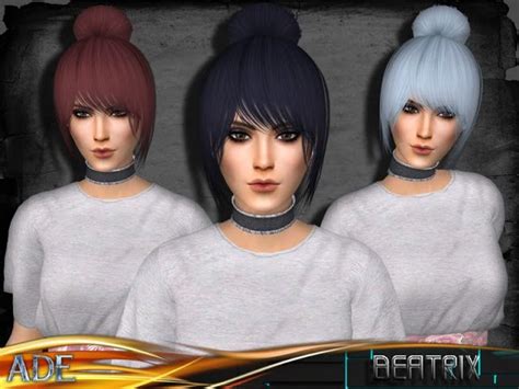 Sims 4 Ccs The Best Hair Beatrix By Adedarma Haar Styling The
