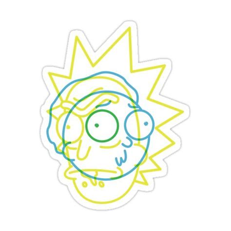 Rick And Morty Sticker By Dave Black En 2021 Rick Y Morty Pegatinas