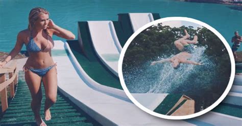 babes bikinis and backflips no wonder this ultimate water slide video s gone viral daily star