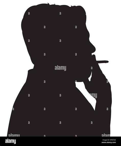Man Smoking Silhouette Stock Photo Alamy