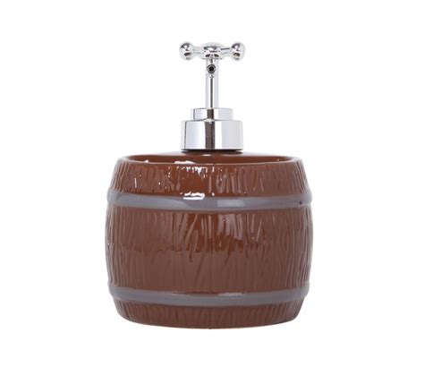 Buy Barrel Soap Dispenser Brown Online In India At Best Price Modern Soap Dispenser