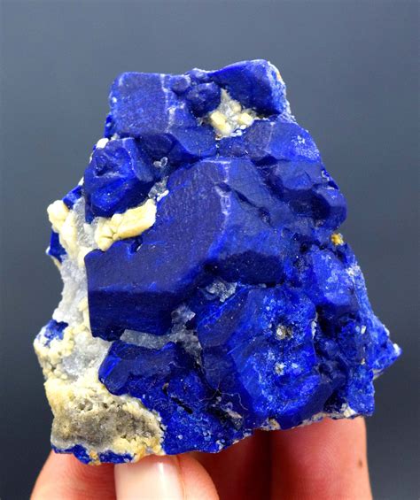 80 Gram Beautiful Royal Blue Lazurite Specimen With Pyrite And Phlogopite