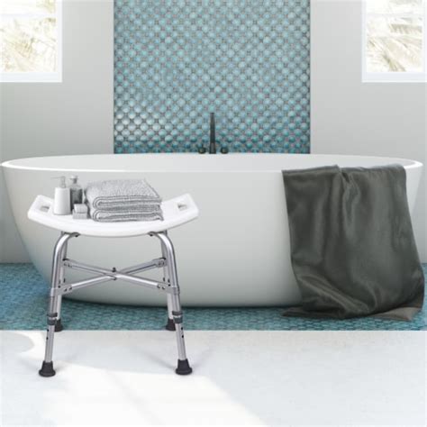 Costway Shower Chair Bath Stool 6 Adjustable Height Bathtub Seat