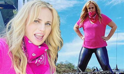 Rebel Wilson Shows Off Her Slimmed Down Figure Posing On Top Of A Dune Buggy