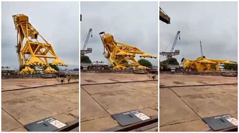 Visakhapatnam Hindustan Shipyard Crane Accident Today Live News 10