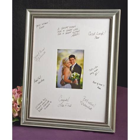 Signature frames and platters are great for weddings, bridal showers, anniversaries, special birthdays and even corporate events. Wedding Guest Signature Frame Silver Signature Picture Frame