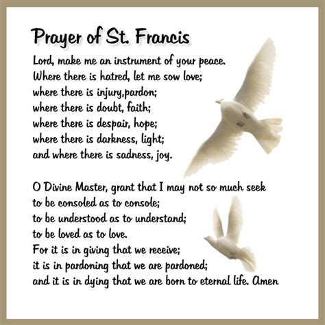 Prayer Of St Francis Carfleo
