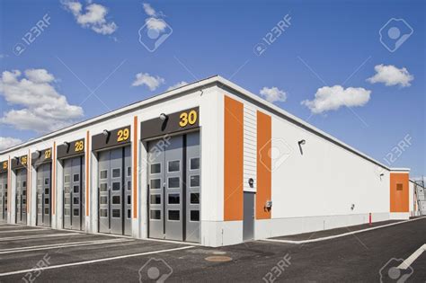 10693961 Warehouse With Modern Architecture On A Sunny Day Stock Photo