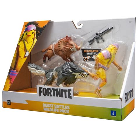 Fortnite 10cm Beast Battles Duo Mode Pack Wolf And Boar Smyths Toys Uk