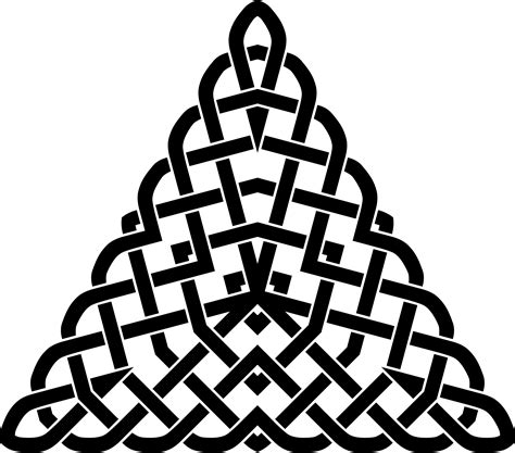 Autodesk (dwg), encapsulated postscript (eps) and scalable vector graphics (svg). Clipart - Celtic Knot Triangle 2