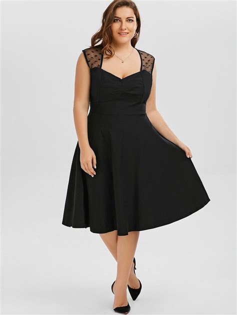 Katie Plus Size Black Retro Dress Vintage Clothing