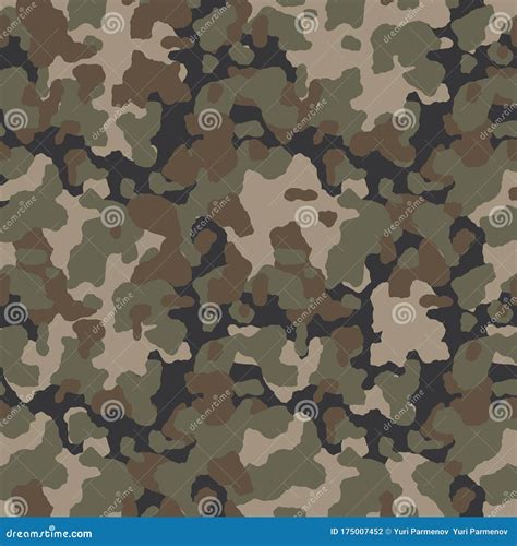 Camouflage Seamless Pattern Woodland Military Design Army Uniform