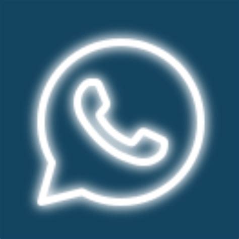 Neon Blue Whatsapp Logo Dibujos