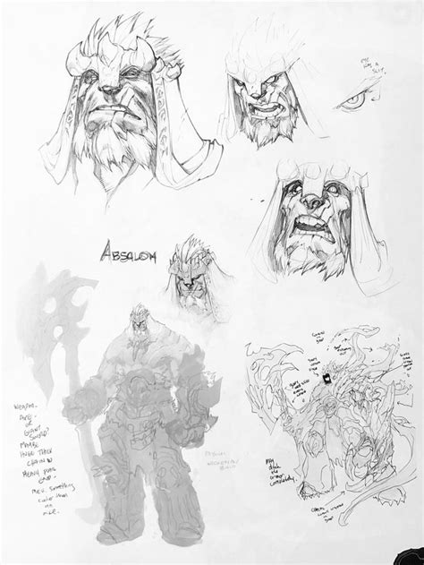 Sketches For The Concept Art Of An Animated Character