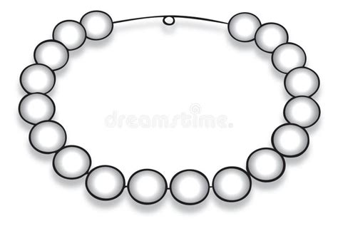 Pearl Necklace Stock Vector Illustration Of T Necklace 12965838
